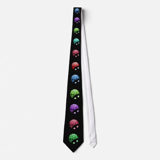 Coloured Ladybugs Tie (Front)