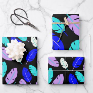 Coloured Leaf pattern Wrapping Paper 