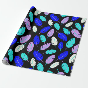 Coloured Leaf pattern Wrapping Paper