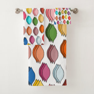 Coloured Leaves  Bath Towel Set