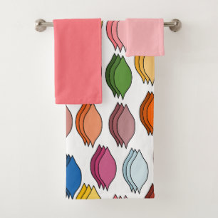 Coloured Leaves  Bath Towel Set