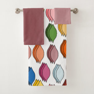 Coloured Leaves  Bath Towel Set
