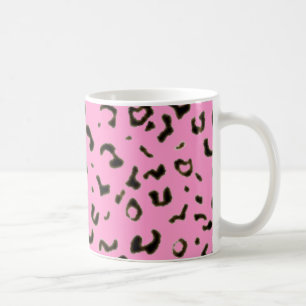 Coloured leopard print coffee mug