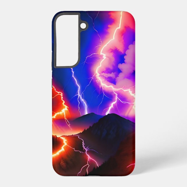 Coloured Lightning Mountain One Samsung Galaxy S22+ Case (Back)