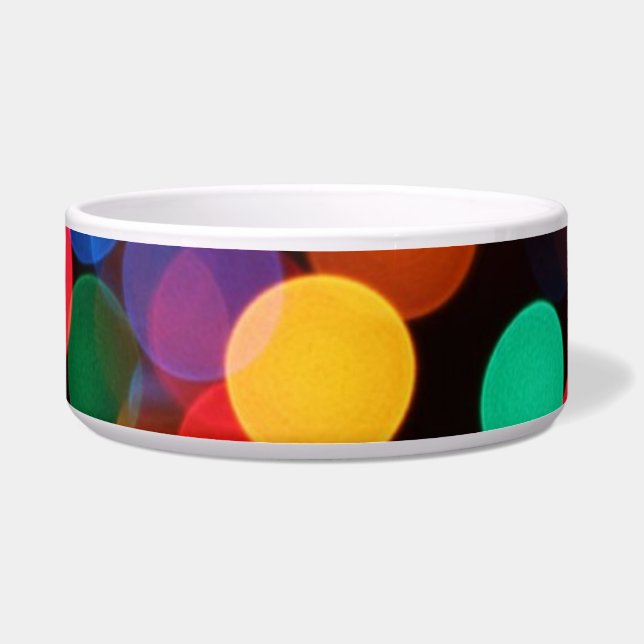 Coloured Lights Pet Bowl (Front)