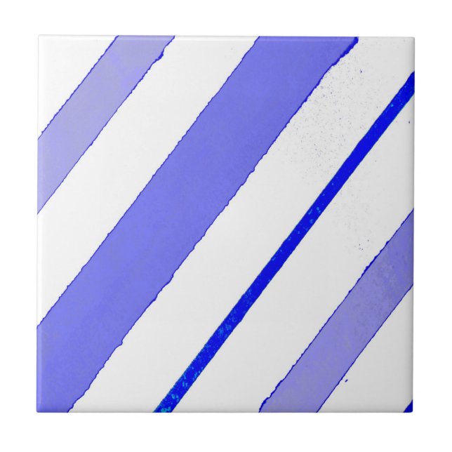 Coloured lines ceramic tile (Front)