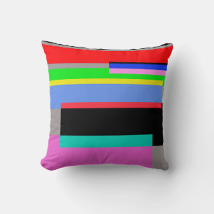 Coloured lines cushion