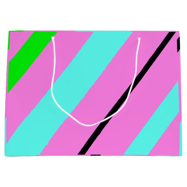 Coloured lines large gift bag (Front)