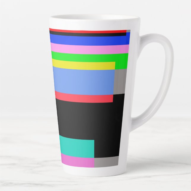 Coloured lines latte mug (Right)