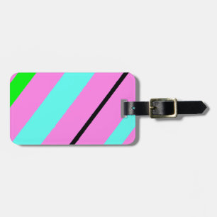 Coloured lines luggage tag