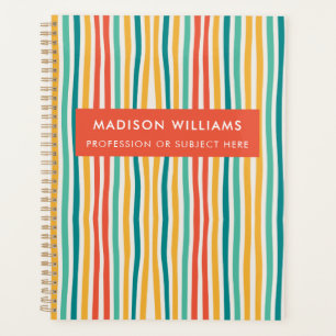 Coloured Lines Modern Flowers Planner