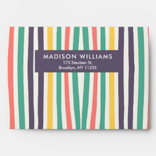 Coloured Lines Modern Minimalist Simple Envelope