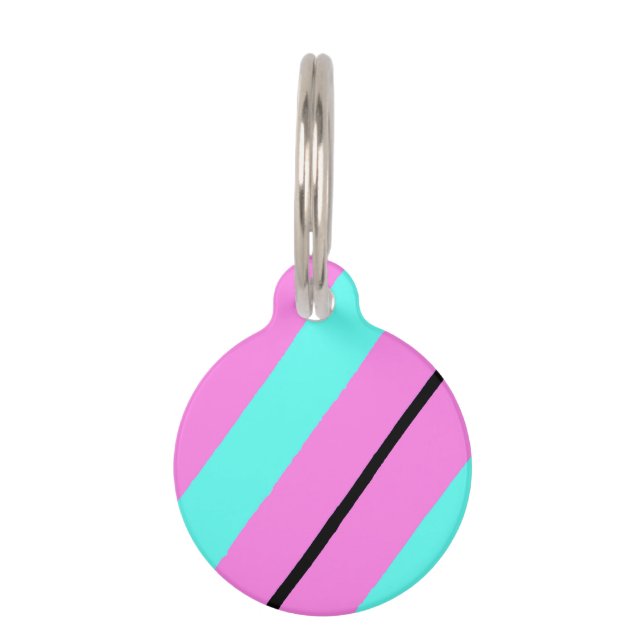 Coloured lines pet tag (Front)