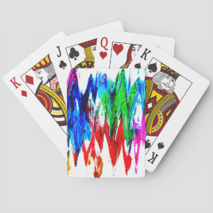 Coloured lines playing cards