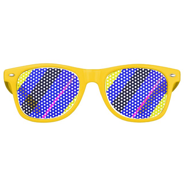 Coloured lines retro sunglasses (Front)