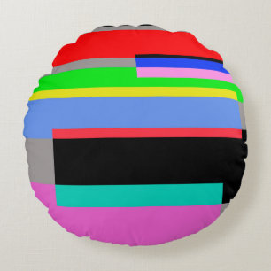 Coloured lines round cushion