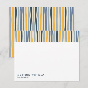 Coloured Lines Stylish Trendy Modern Note Card