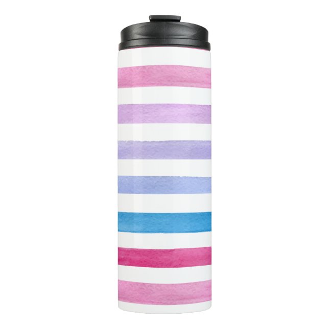Coloured lines thermal tumbler (Front)