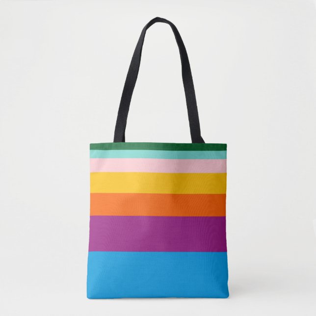 Coloured lines tote bag (Front)