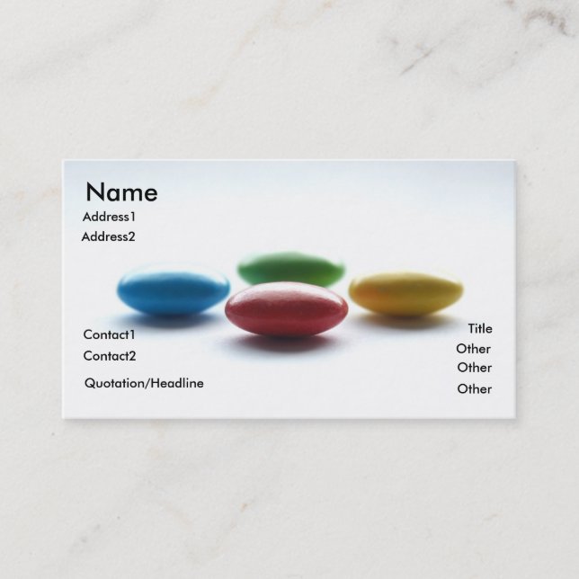 Coloured Lollies Business Card (Front)