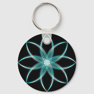 Coloured Lotus Key Ring
