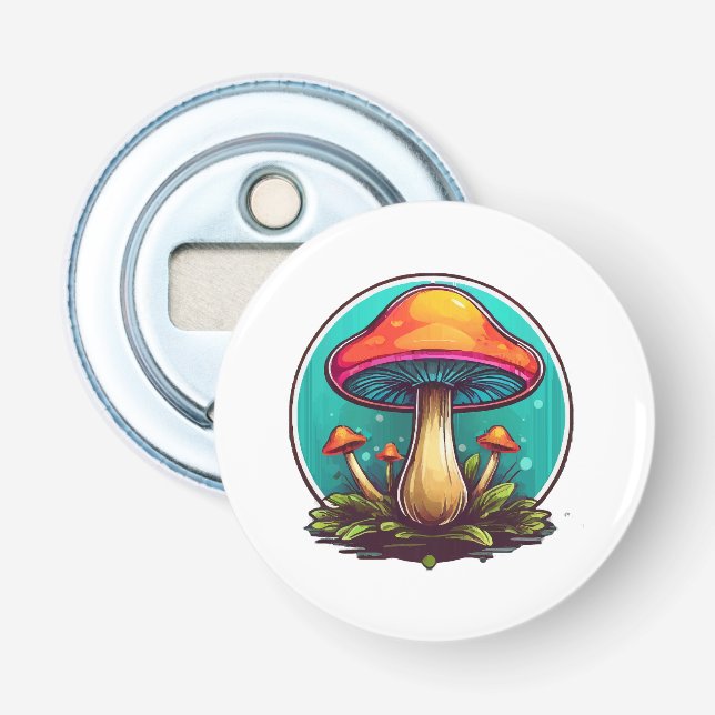 Coloured Magic Mushrooms Bottle Opener (Front)
