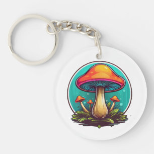 Coloured Magic Mushrooms Key Ring