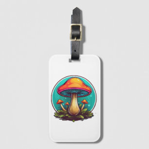 Coloured Magic Mushrooms Luggage Tag