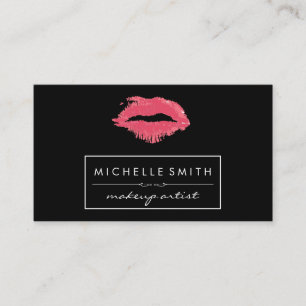Coloured Makeup Powder Makeup Artist Kiss Business Card