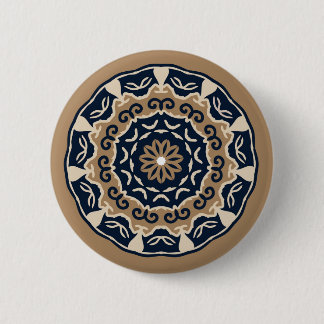 Coloured mandala design button