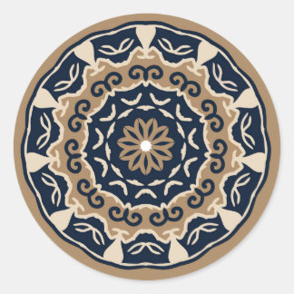 Coloured mandala design sticker