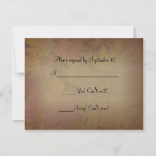 Coloured Maple Leaves Wedding RSVP Response Card