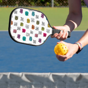 Coloured Mazes Pickleball Paddle