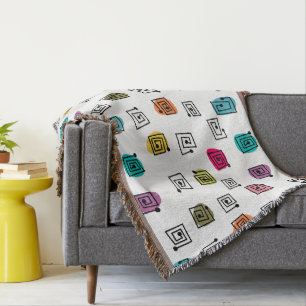 Coloured Mazes  Throw Blanket