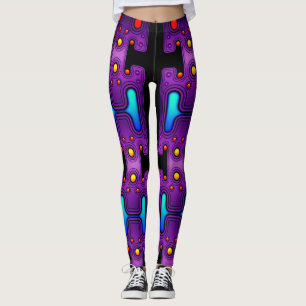 Coloured Mechanical Android Futuristic Robot Leggings