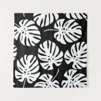 Coloured monstera leaves seamless pattern