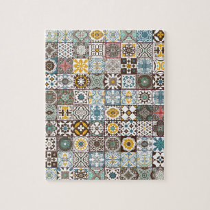 Coloured Moroccan tile Jigsaw Puzzle