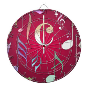 Coloured Musical Notes Dartboard