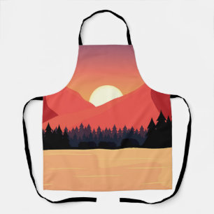 Coloured natural landscape apron