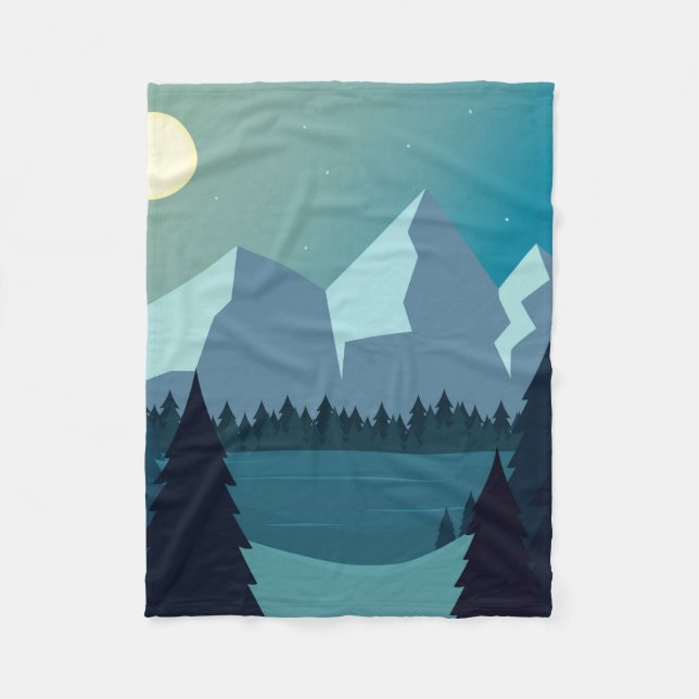   Coloured natural landscape Fleece Blanket (Front)
