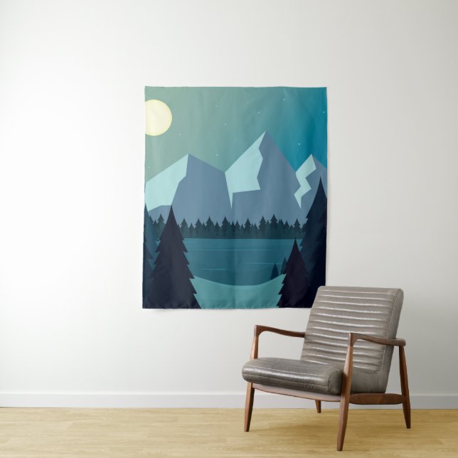 Coloured natural landscape tapestry (In Situ)