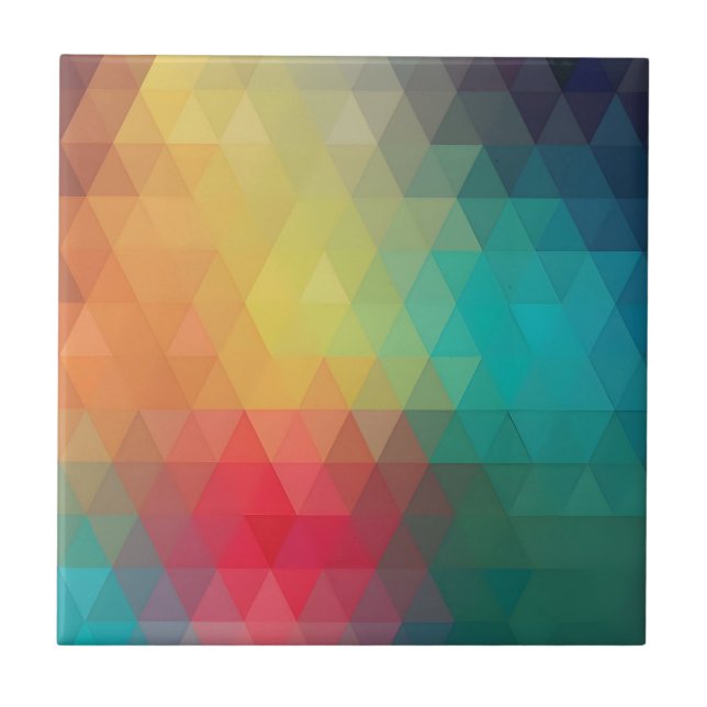 Coloured Neon Glass Pattern Ceramic Tile (Front)