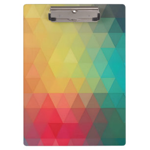 Coloured Neon Glass Pattern Clipboard
