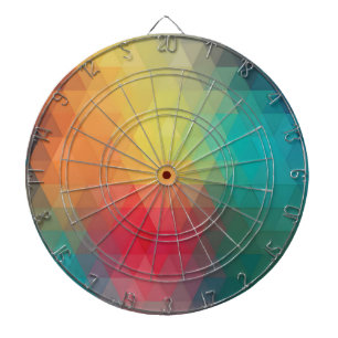 Coloured Neon Glass Pattern Dartboard