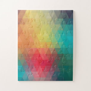 Coloured Neon Glass Pattern Jigsaw Puzzle