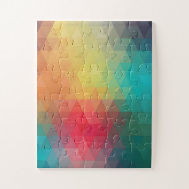 Coloured Neon Glass Pattern Jigsaw Puzzle (Vertical)