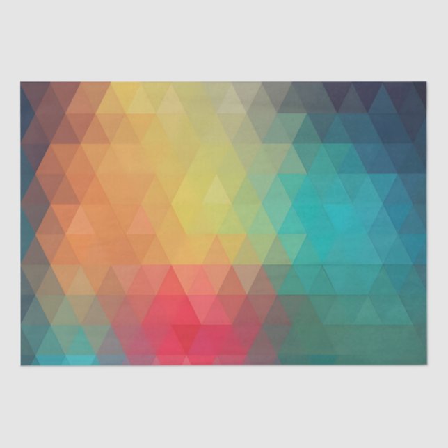 Coloured Neon Glass Pattern Tissue Paper (Front)