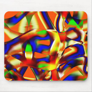 Coloured of imposing colours, orange and blue foug mouse pad
