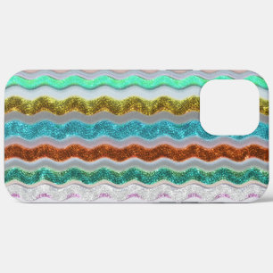 Coloured of wavy stripes resembling snakeskin iPhone 12 pro max case