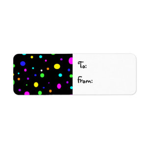 Coloured Orbs-christmas label Return Address Label